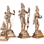 Brass Ram Darbar Antique Set | Lord Ram 23" with Family | Heritage Finish Divine Art | 27 kg Temple Grade Murti | Handcrafted Traditional Collection